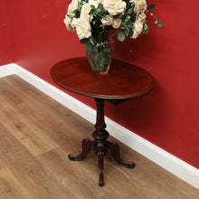 Load image into Gallery viewer, x SOLD Antique English Lamp Table, Twist Top Drop Leaf or Drop Side Sofa Hall Table. B11287
