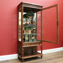 Load image into Gallery viewer, x SOLD Antique French China Cabinet, Glass and Walnut Antique French Display Cupboard B11141
