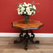 Load image into Gallery viewer, x SOLD Antique English Table, Burr Walnut and Inlay Sofa Table Side Table or Lamp Table B11255
