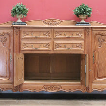 Load image into Gallery viewer, x SOLD Antique French Oak Sideboard, 4 Drawer 4 Door Sideboard Buffet Cabinet Servery B10871
