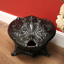 Load image into Gallery viewer, SALE Antique French Cast Iron Coal Scuttle, Magazine Rack or Holder, Kindling Box B10736
