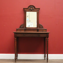Load image into Gallery viewer, x SOLD Antique French Dressing Table, Walnut, Mirror and Marble Desk, Hall Table B11088
