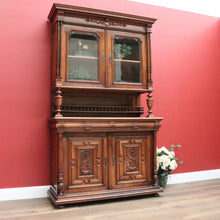 Load image into Gallery viewer, x SOLD Antique French Walnut Bookcase, French Two Height China Cabinet, Hall Cupboard B10806
