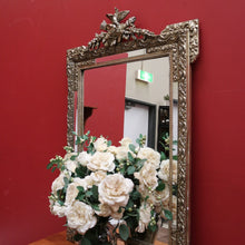 Load image into Gallery viewer, Antique French Wall Mirror, Gilt Timber and Gesso Frame.  Bird, Torch, Quiver B11179
