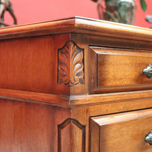 Load image into Gallery viewer, x SOLD Vintage Australian Office Desk, Walnut and Gilt Tooled Leather Eight Drawer Desk. B11168
