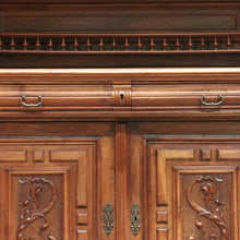 Load image into Gallery viewer, x SOLD Antique French Walnut Bookcase, French Two Height China Cabinet, Hall Cupboard B10806
