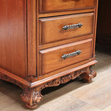 Load image into Gallery viewer, x SOLD Vintage Australian Office Desk, Walnut and Gilt Tooled Leather Eight Drawer Desk. B11168
