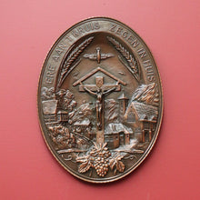 Load image into Gallery viewer, Large Copper Hanging Plaque Of Christ, 3D Copper Religious Home Blessing Plate B10819
