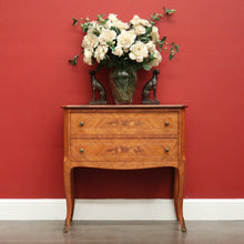 Load image into Gallery viewer, Antique French Chest of Drawers, Antique Walnut and Inlay 2 Drawer Hall Cabinet
