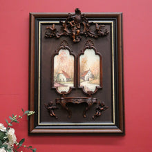 Load image into Gallery viewer, Vintage Statue Holder, Wall Hanging Worship Stand Cupids, Hand Painted Scenes
