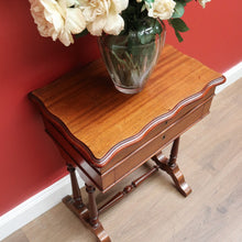 Load image into Gallery viewer, x SOLD Antique French Mahogany Sewing Table, Bedside Table, Lamp, Side Table, Lift Lid B10687
