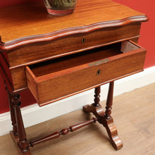 Load image into Gallery viewer, x SOLD Antique French Mahogany Sewing Table, Bedside Table, Lamp, Side Table, Lift Lid B10687
