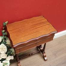 Load image into Gallery viewer, x SOLD Antique French Mahogany Sewing Table, Bedside Table, Lamp, Side Table, Lift Lid B10687
