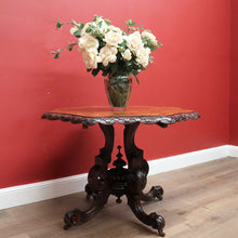 Load image into Gallery viewer, x SOLD Antique English Table, Burr Walnut and Inlay Sofa Table Side Table or Lamp Table B11255
