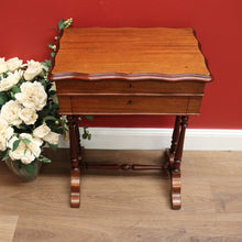 Load image into Gallery viewer, x SOLD Antique French Mahogany Sewing Table, Bedside Table, Lamp, Side Table, Lift Lid B10687
