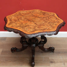 Load image into Gallery viewer, x SOLD Antique English Table, Burr Walnut and Inlay Sofa Table Side Table or Lamp Table B11255
