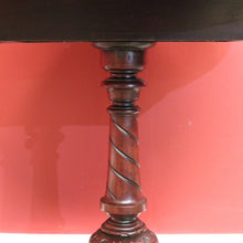 Load image into Gallery viewer, x SOLD Antique English Lamp Table, Twist Top Drop Leaf or Drop Side Sofa Hall Table. B11287
