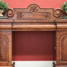 Load image into Gallery viewer, Antique English Mahogany Sideboard Antique Inverted Twin Pedestal Sideboard B10984
