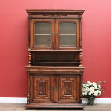 Load image into Gallery viewer, x SOLD Antique French Walnut Bookcase, French Two Height China Cabinet, Hall Cupboard B10806
