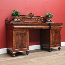 Load image into Gallery viewer, Antique English Mahogany Sideboard Antique Inverted Twin Pedestal Sideboard B10984
