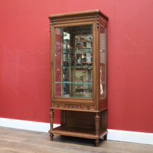 Load image into Gallery viewer, x SOLD Antique French China Cabinet, Glass and Walnut Antique French Display Cupboard B11141
