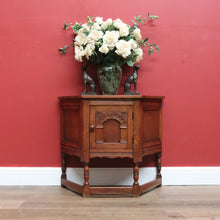 Load image into Gallery viewer, Vintage French Side Cabinet, Hall Cupboard, Trapeze Shaped Wine or Lamp Table B10809
