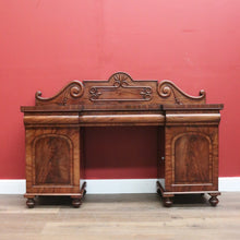 Load image into Gallery viewer, Antique English Mahogany Sideboard Antique Inverted Twin Pedestal Sideboard B10984
