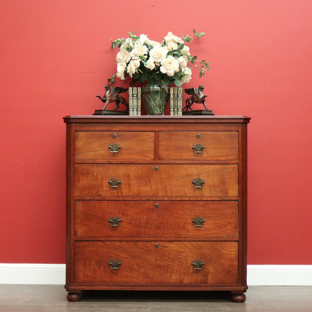 Andrew Lenehan, Antique Australian Cedar Chest of Drawers Hall Cabinet Cupboard