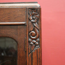 Load image into Gallery viewer, x SOLD Antique English China Cabinet, Antique Oak Art Deco Two Door Display Cabinet B11062

