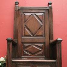Load image into Gallery viewer, x SOLD Antique French Armchair, Priests Chair, Gothic Church Entry Foyer Chair B11086
