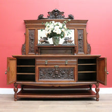 Load image into Gallery viewer, x SOLD Antique English Sideboard, Mirror Back Sideboard Cabinet. B10652
