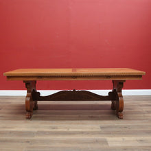 Load image into Gallery viewer, x SOLD Antique French Refectory Table, Twin Pedestal Kitchen or Dining Table, Oak Table B11135
