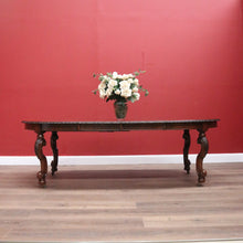 Load image into Gallery viewer, Antique English Walnut 2 Leaf Extension Kitchen Dining Table - Telescopic Winder B11067
