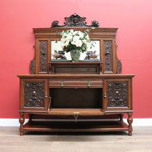 Load image into Gallery viewer, x SOLD Antique English Sideboard, Mirror Back Sideboard Cabinet. B10652
