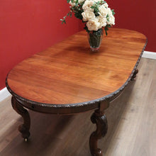 Load image into Gallery viewer, x SOLD Antique English Walnut 2 Leaf Extension Kitchen Dining Table - Telescopic Winder B11067
