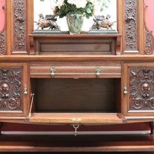 Load image into Gallery viewer, x SOLD Antique English Sideboard, Mirror Back Sideboard Cabinet. B10652
