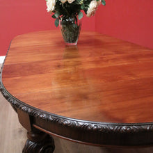 Load image into Gallery viewer, x SOLD Antique English Walnut 2 Leaf Extension Kitchen Dining Table - Telescopic Winder B11067
