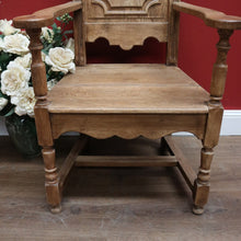 Load image into Gallery viewer, Pair Antique French Oak Armchairs, Arm Chairs, Hall Chairs Dining Table Carvers B11199
