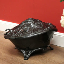 Load image into Gallery viewer, SALE Antique French Cast Iron Coal Scuttle, Magazine Rack or Holder, Kindling Box B10736
