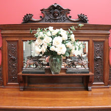 Load image into Gallery viewer, x SOLD Antique English Sideboard, Mirror Back Sideboard Cabinet. B10652
