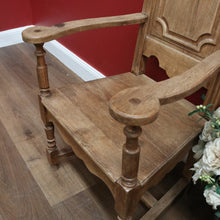 Load image into Gallery viewer, Pair Antique French Oak Armchairs, Arm Chairs, Hall Chairs Dining Table Carvers B11199
