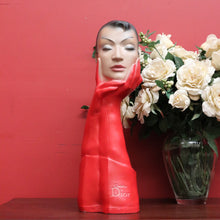 Load image into Gallery viewer, Christian Dior Paris Glove Face Mannequin, 1930-1950 Shop Display Mannequin Red B10478
