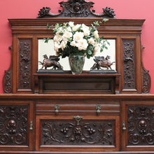 Load image into Gallery viewer, x SOLD Antique English Sideboard, Mirror Back Sideboard Cabinet. B10652
