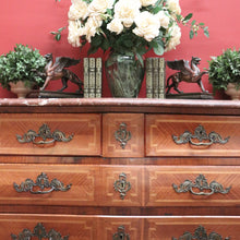 Load image into Gallery viewer, x SOLD Antique French Chest of Drawers, Antique Walnut, Brass, Marble Chest of Drawers B10781
