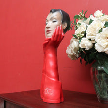 Load image into Gallery viewer, x SOLD Christian Dior Paris Glove Face Mannequin, 1930-1950 Shop Display Mannequin Red B10478
