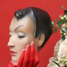 Load image into Gallery viewer, x SOLD Christian Dior Paris Glove Face Mannequin, 1930-1950 Shop Display Mannequin Red B10478
