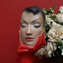 Load image into Gallery viewer, x SOLD Christian Dior Paris Glove Face Mannequin, 1930-1950 Shop Display Mannequin Red B10478
