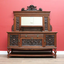 Load image into Gallery viewer, x SOLD Antique English Sideboard, Mirror Back Sideboard Cabinet. B10652
