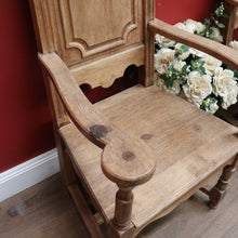 Load image into Gallery viewer, Pair Antique French Oak Armchairs, Arm Chairs, Hall Chairs Dining Table Carvers B11199
