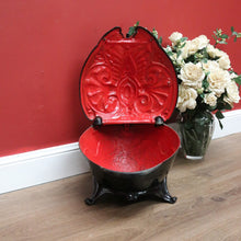 Load image into Gallery viewer, SALE Antique French Cast Iron Coal Scuttle, Magazine Rack or Holder, Kindling Box B10736
